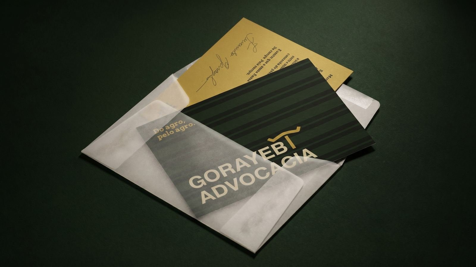 Envelope e carta timbrada da Gorayeb Advocacia